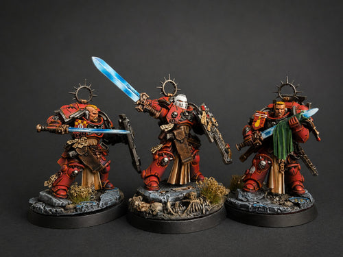 Blood Angels Bladeguard Veterans — Hand-Painted Squad (3 Miniatures)