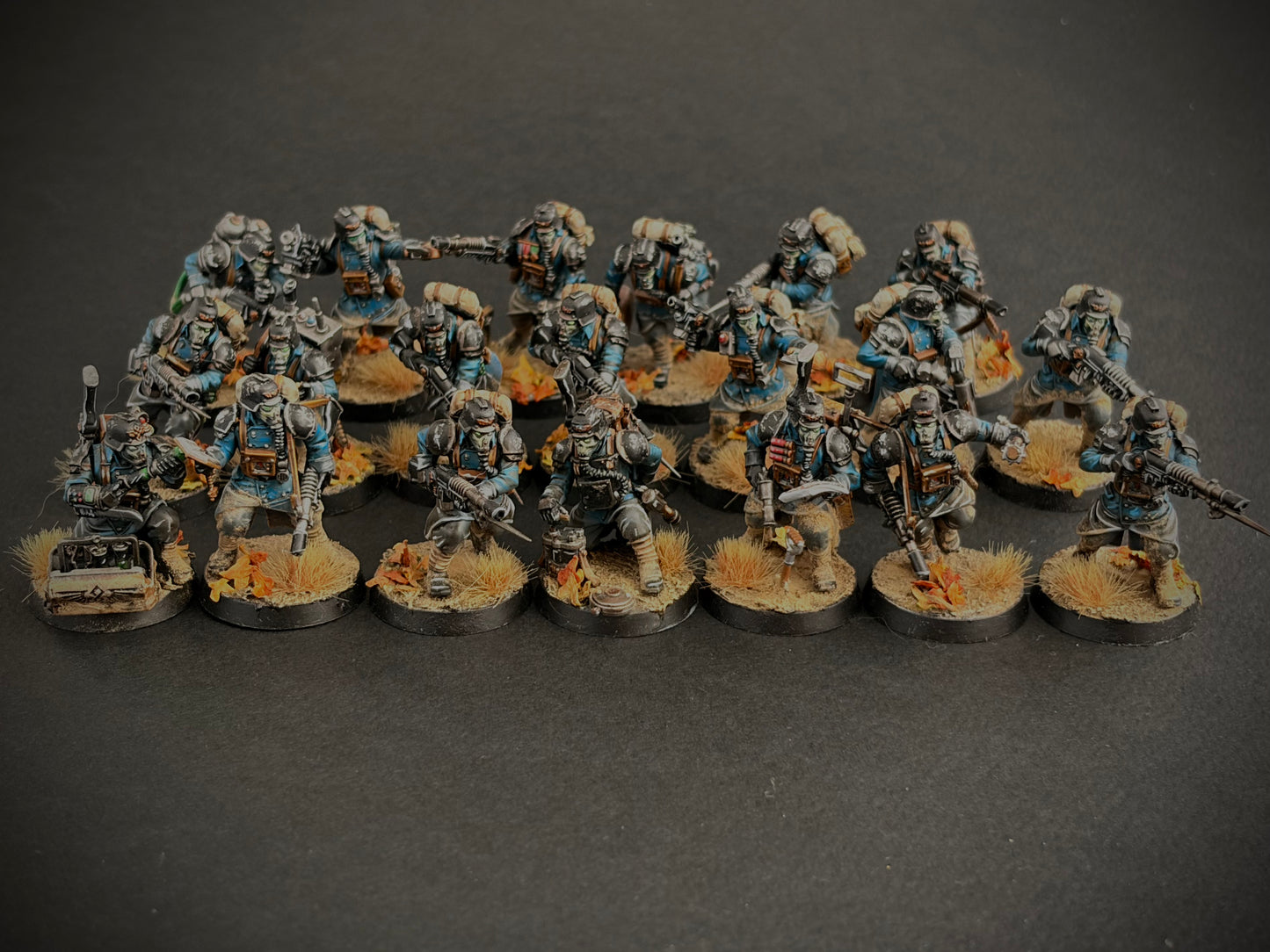 Death Korps of Krieg — Full Platoon, Hand-Painted (20 Miniatures)