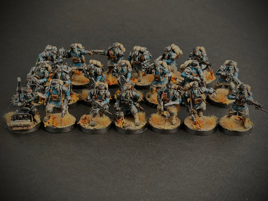 Death Korps of Krieg — Full Platoon, Hand-Painted (20 Miniatures)